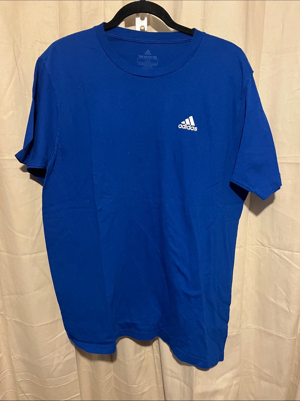 adidas Royal Blue Short Sleeve Tee with White Logo